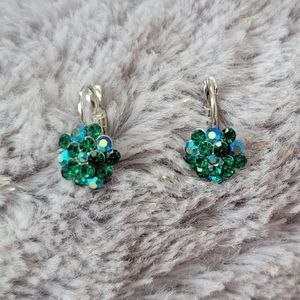 Blue/Green sparkly earrings